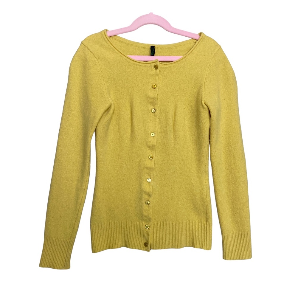 United Colors of Benetton | Girls Bright Yellow Cardigan Sweater | Size: MY